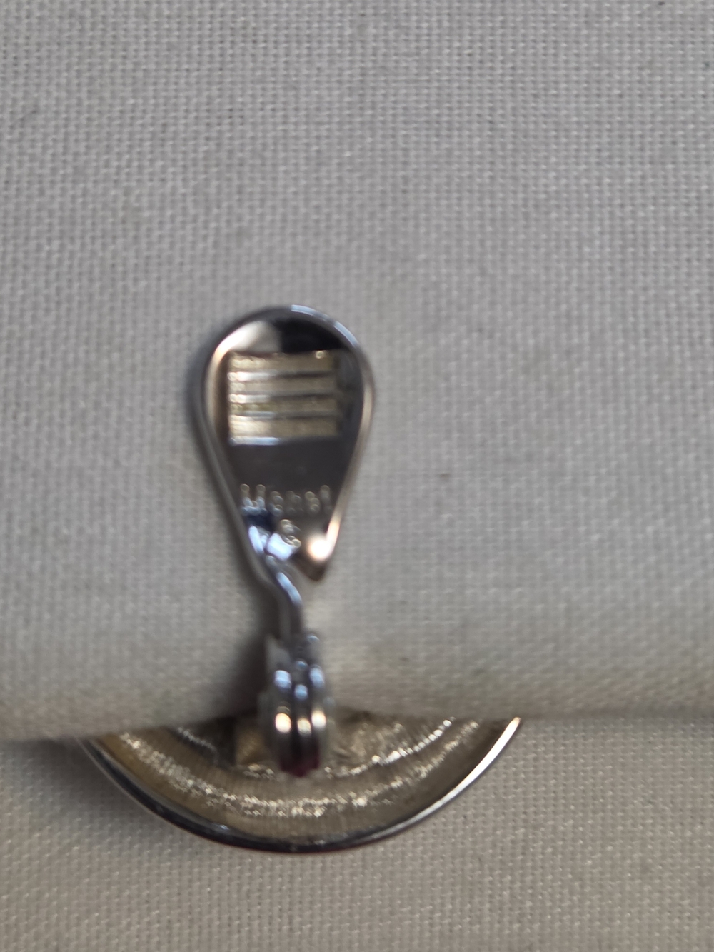 Vtg Monet Silver-Tone Abstract Swirl Clip-On Earrings